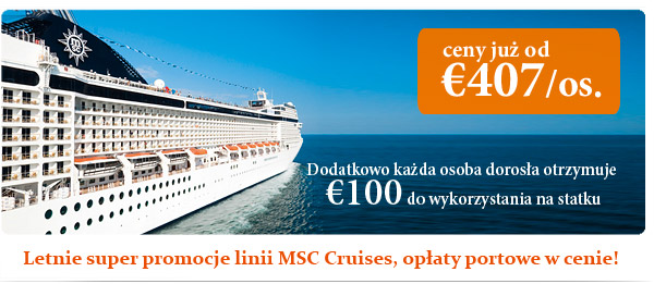 Letnie super promocje linii MSC Cruises